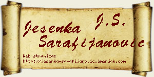 Jesenka Sarafijanović vizit kartica